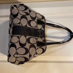 Black and Grey Coach Purse